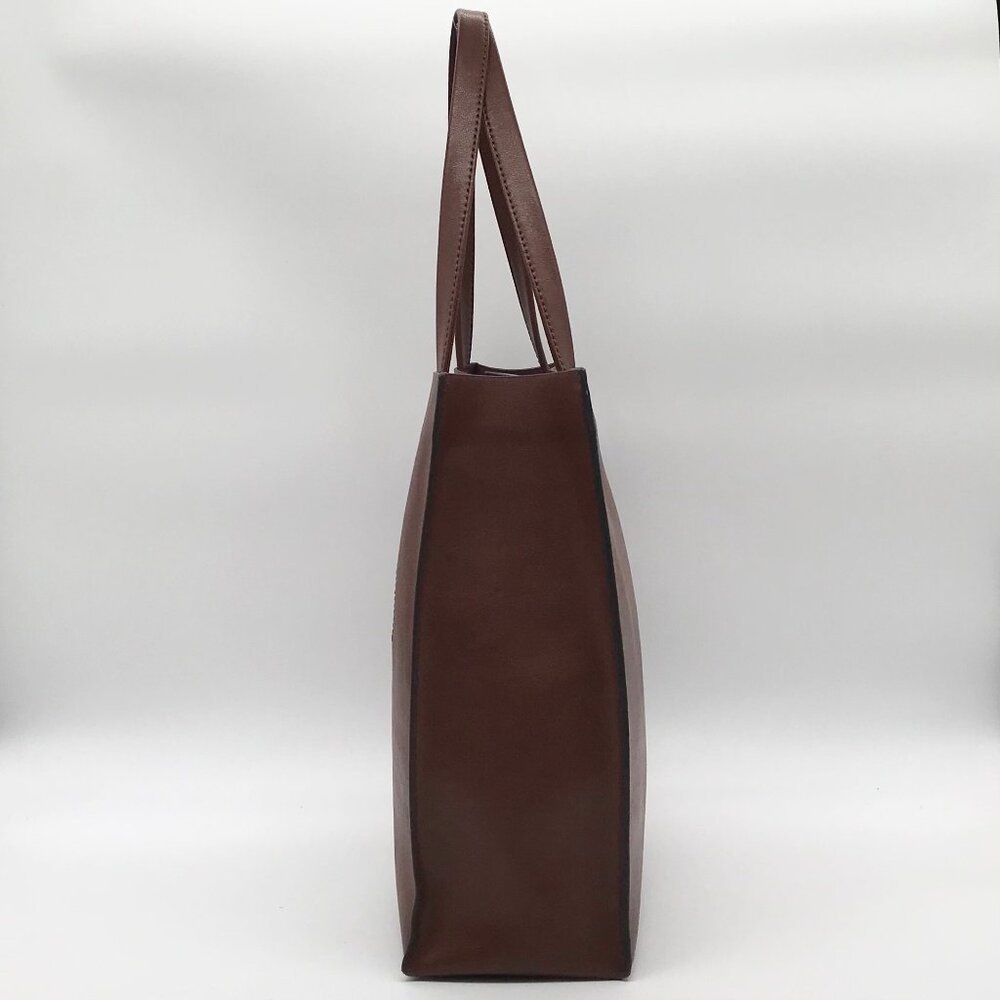 Banana Republic Real Leather Brown Portfolio Large Tote Purse - Picture 4 of 12